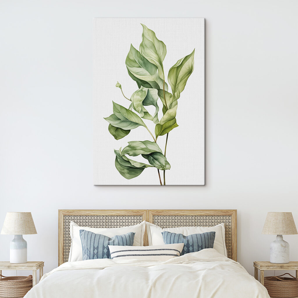 Folhas verdes com nervuras — interior 1