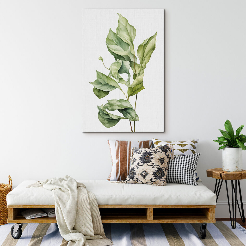 Folhas verdes com nervuras — interior 2