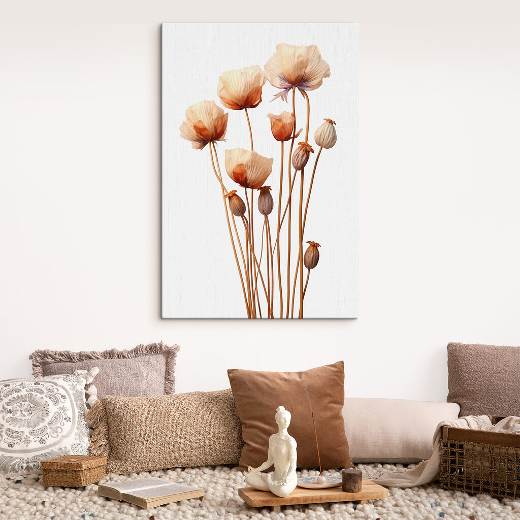 Flores secas em hastes — interior 1