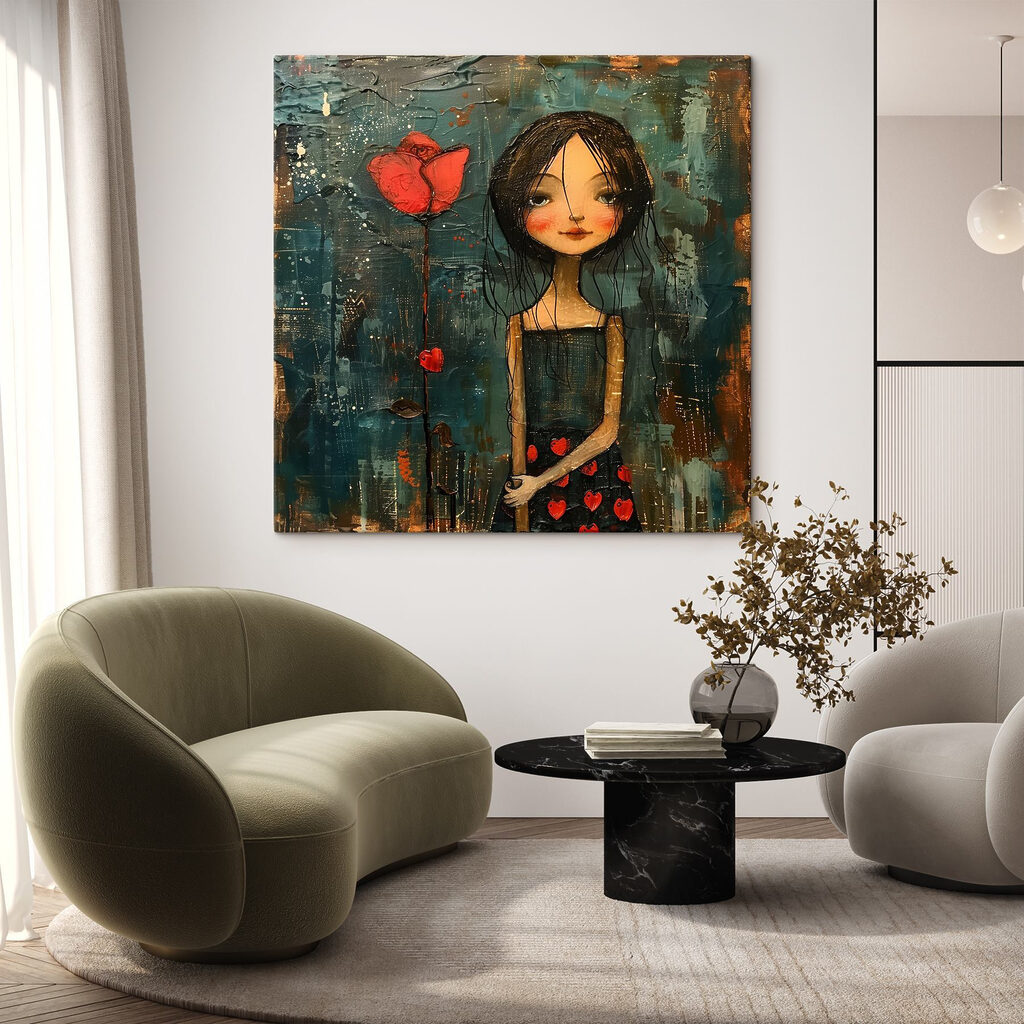 Menina com uma papoila — interior 3