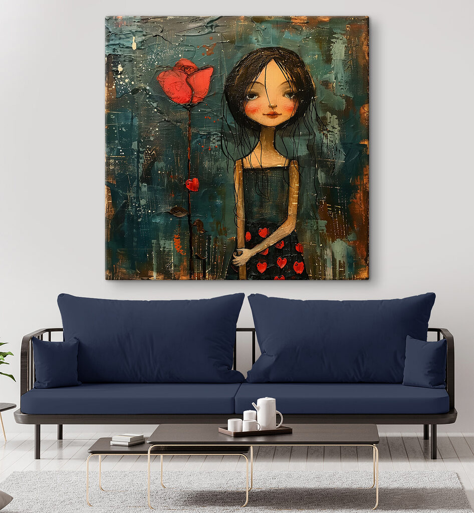 Menina com uma papoila — interior 2