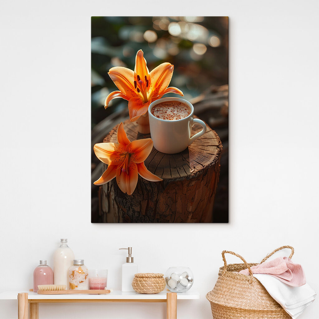 Lírios com café — interior 1