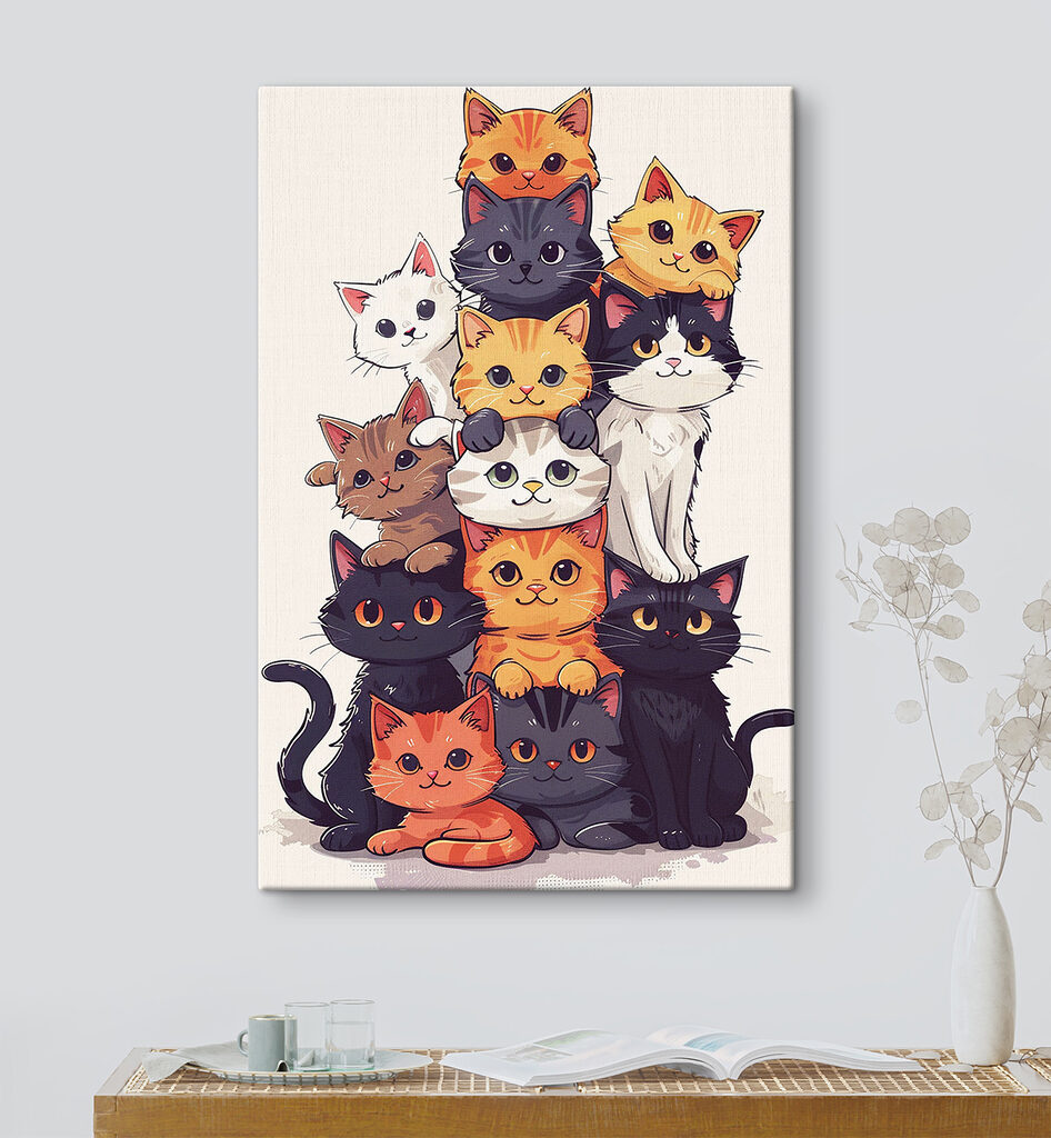 Gatos amigos juntos — interior 2
