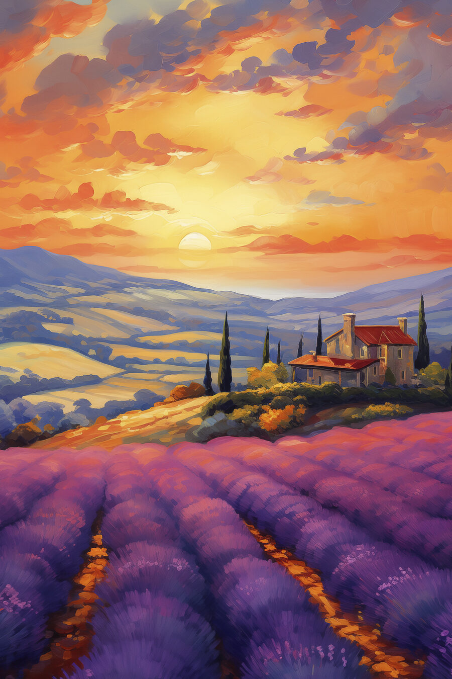 Lavanda ao entardecer — design completo