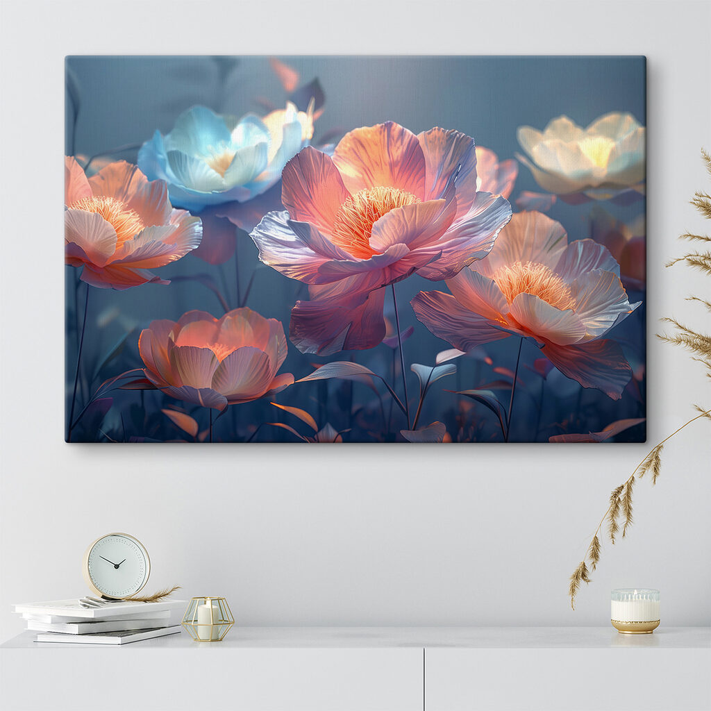 Flores sobre hastes escuras — interior 1