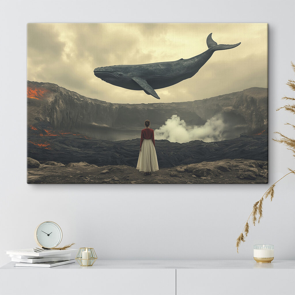 Baleia sobre montanhas calmas — interior 1