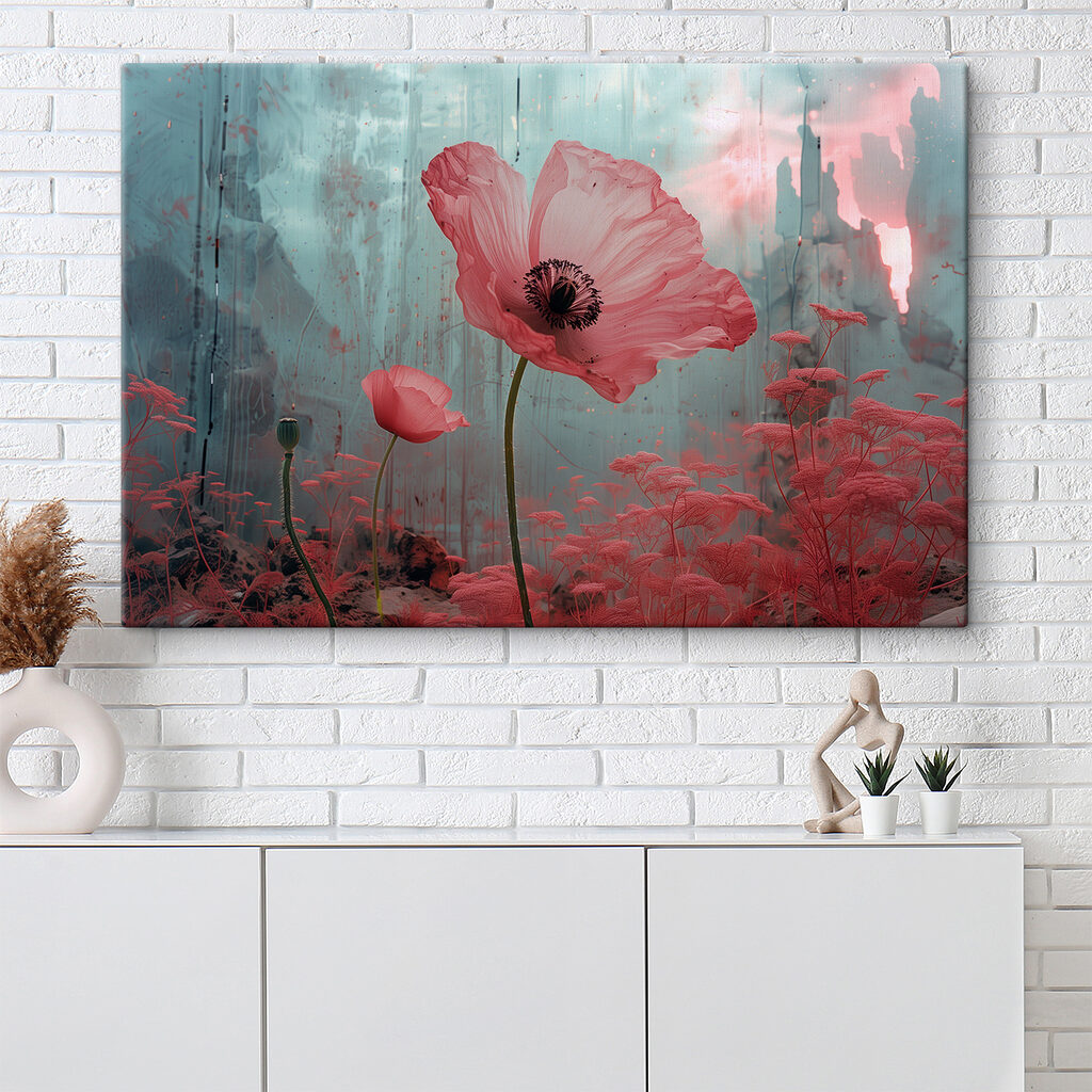 Papoila rosa e névoa — interior 3