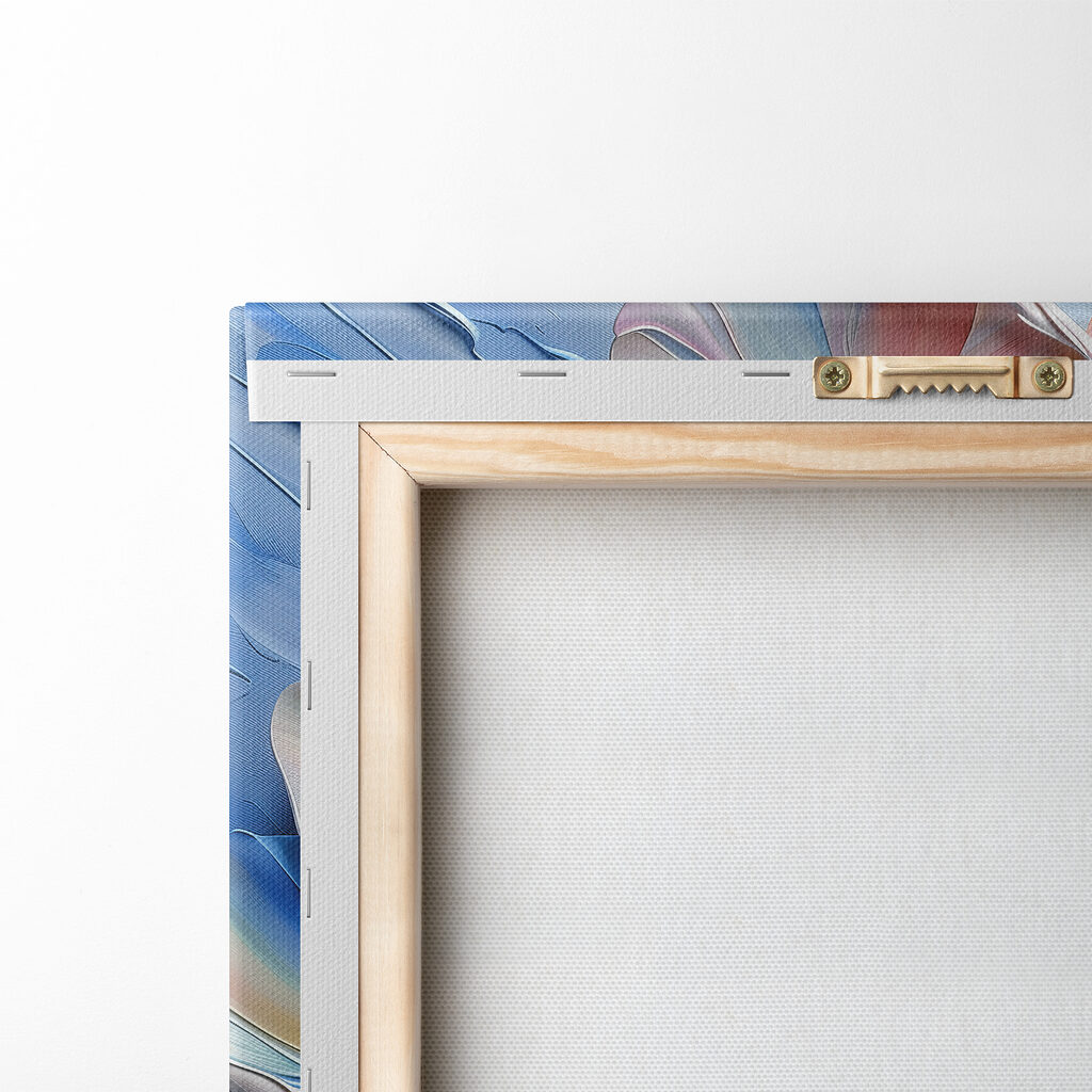 Flor pastel em azul-celeste — verso