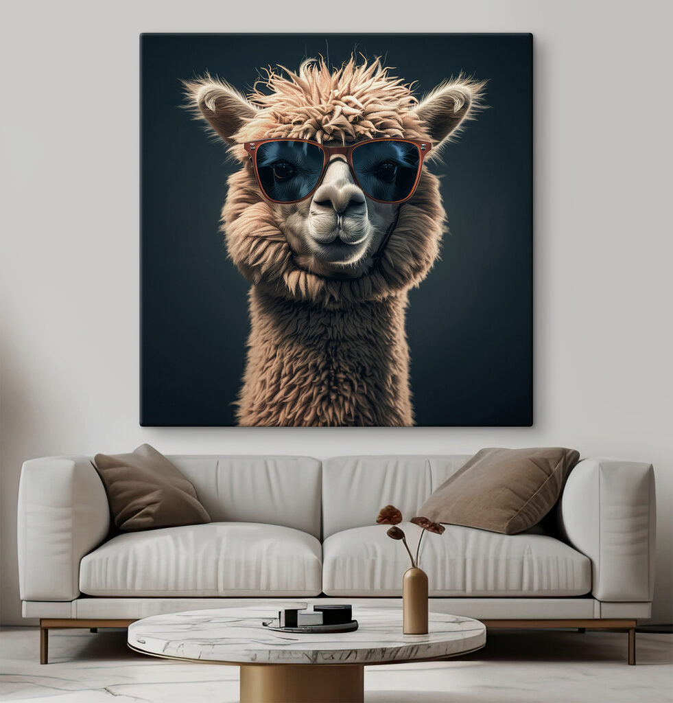 Lama com óculos escuros — interior 1