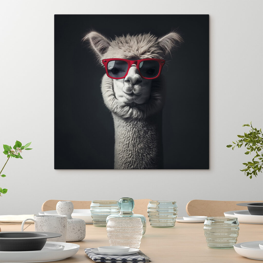 Lama com óculos vermelhos — interior 4