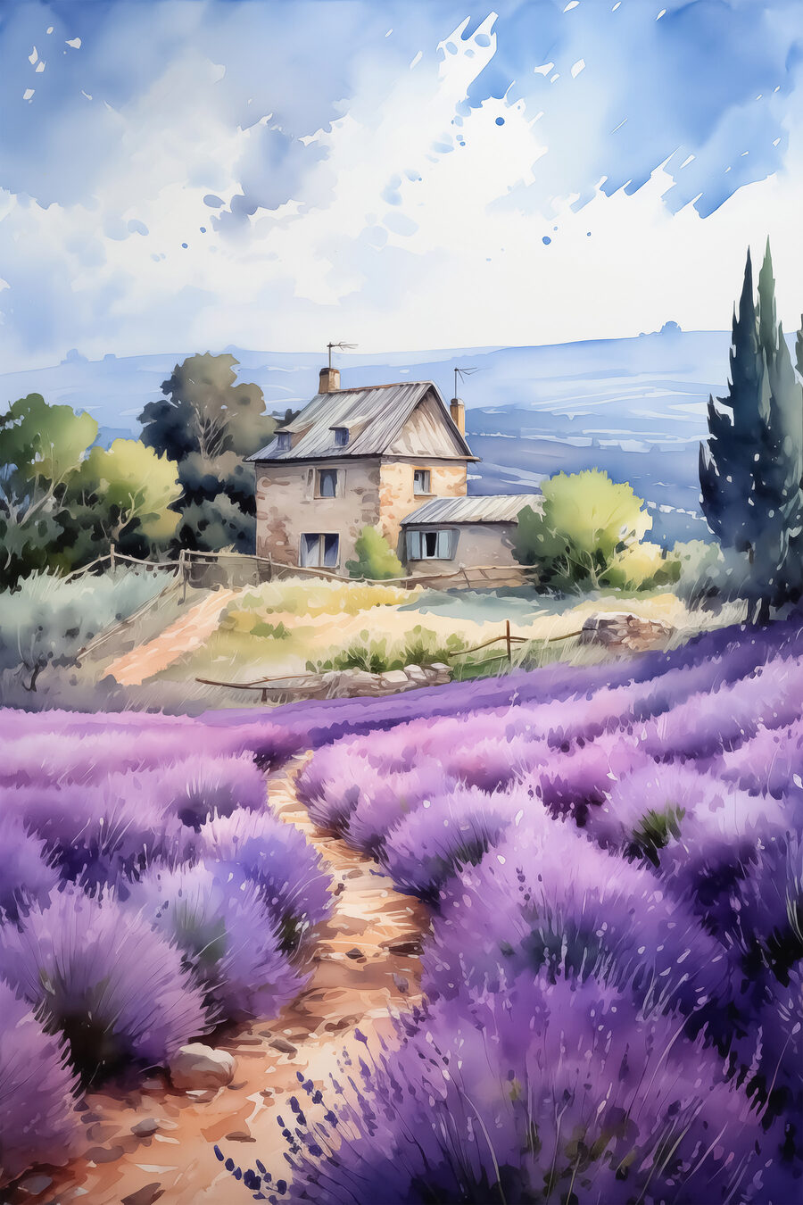 Caminho de lavanda — design completo