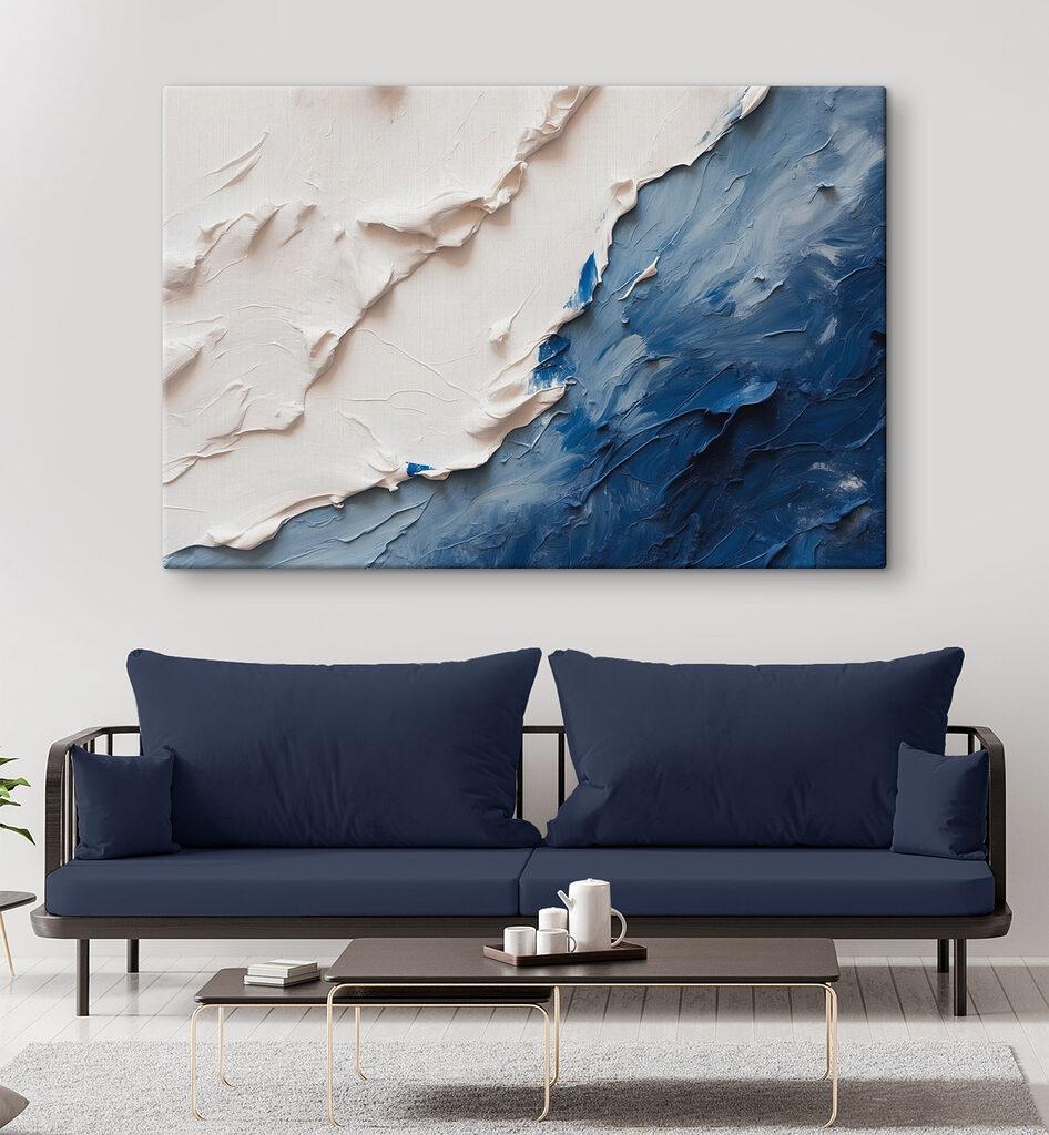 Branco sobre azul-escuro — interior 2