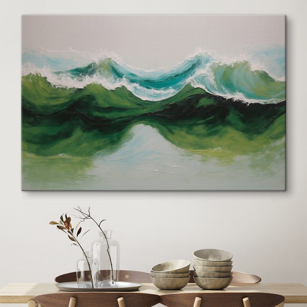 Ondas verdes com espuma — interior 3