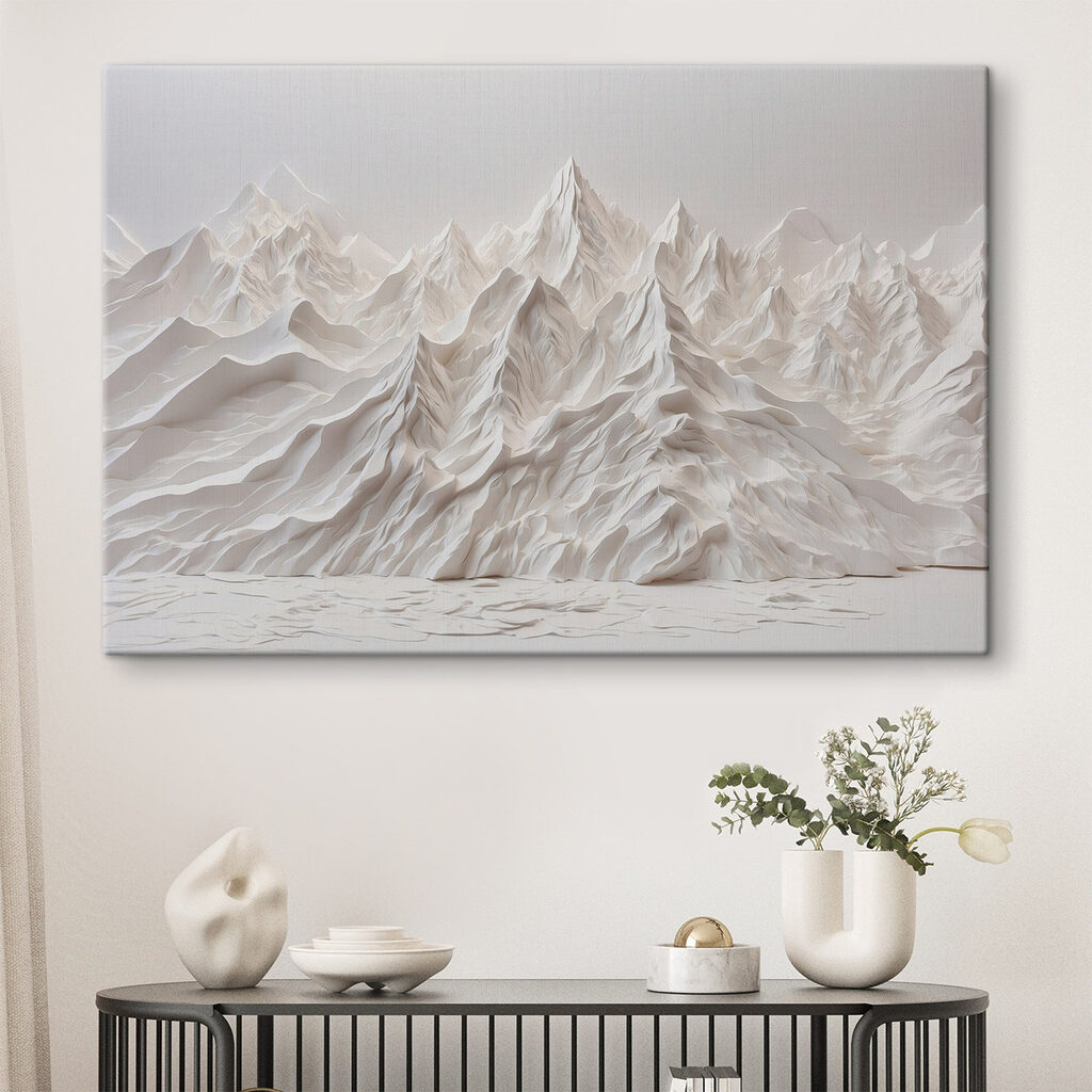 Montanhas pontiagudas em branco — interior 1