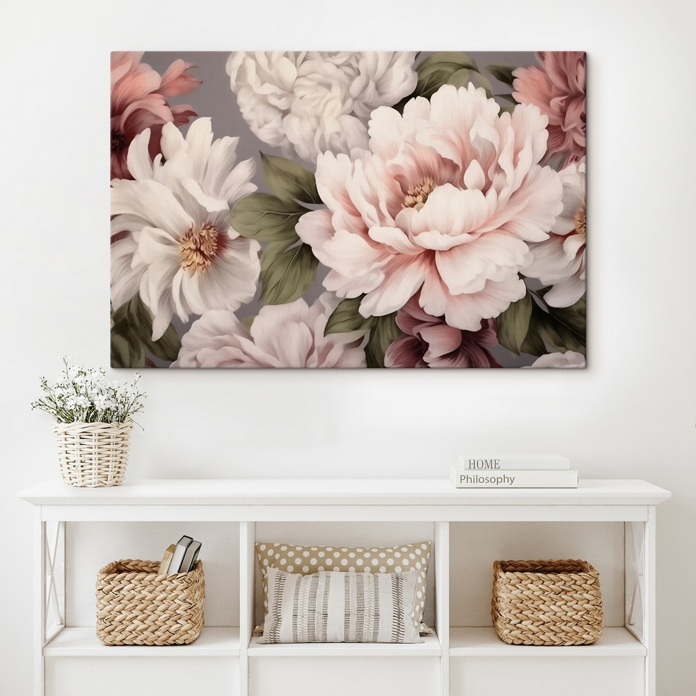 Flores rosa-creme juntas — interior 1