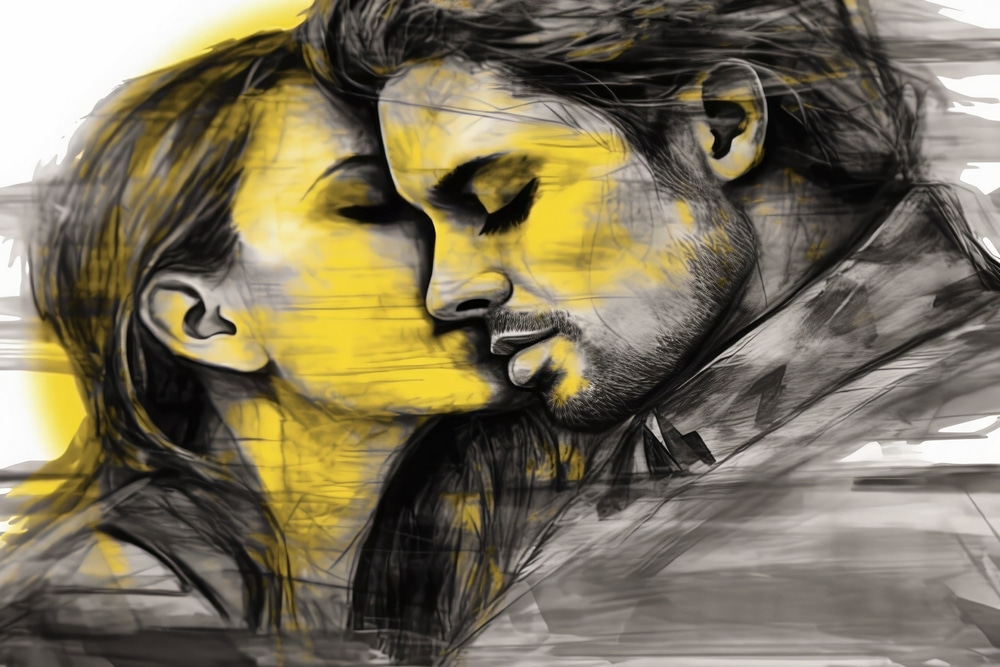 Beijo em amarelo — design completo