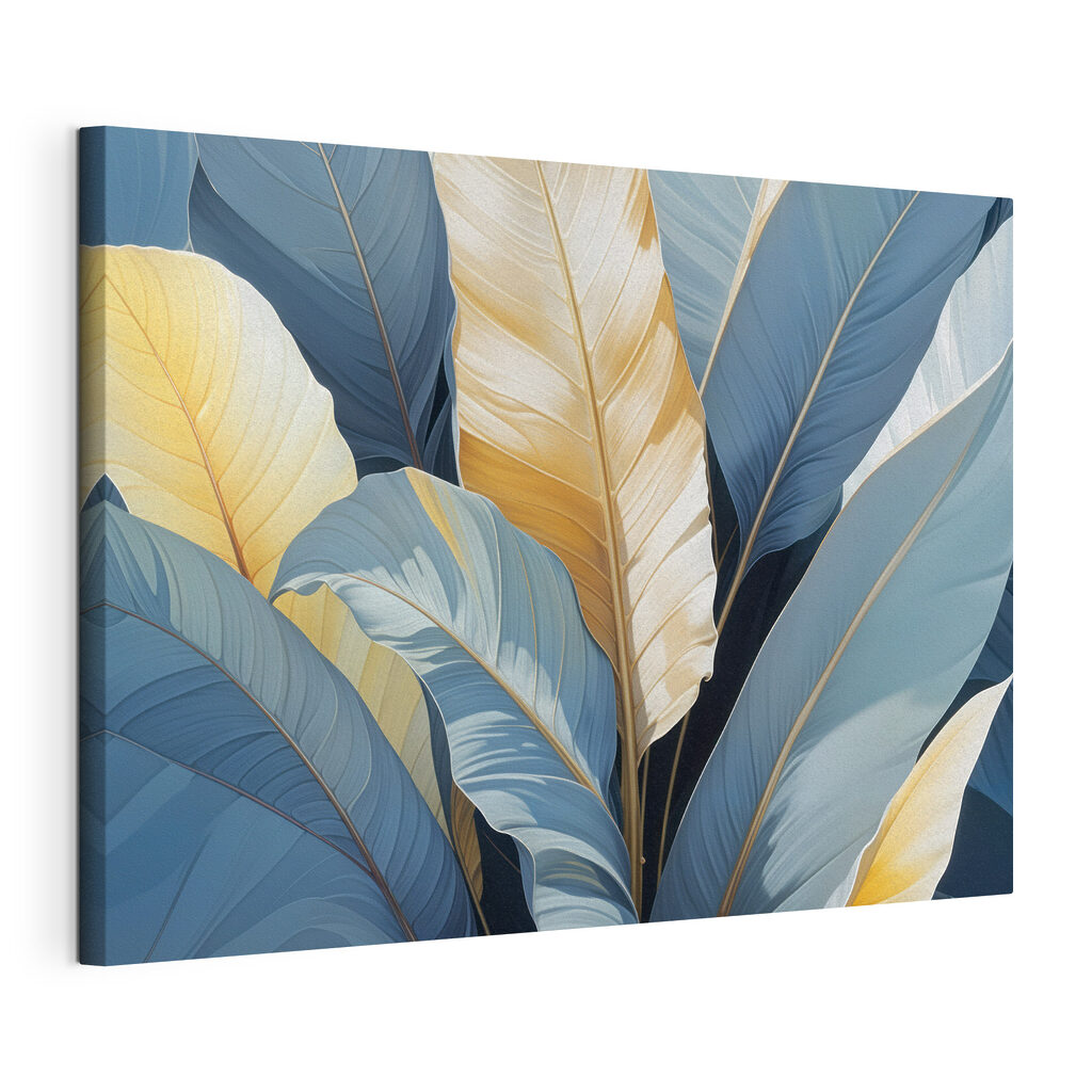 Folhas azul-acinzentadas em diagonal — vista do produto