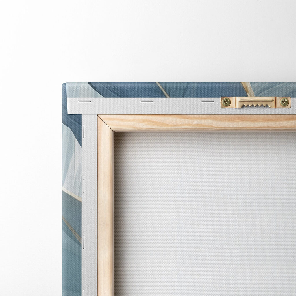 Folhas azul-acinzentadas em diagonal — verso