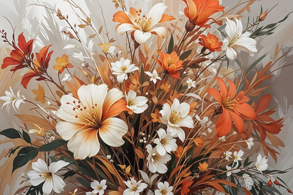 Flores de outono — design completo