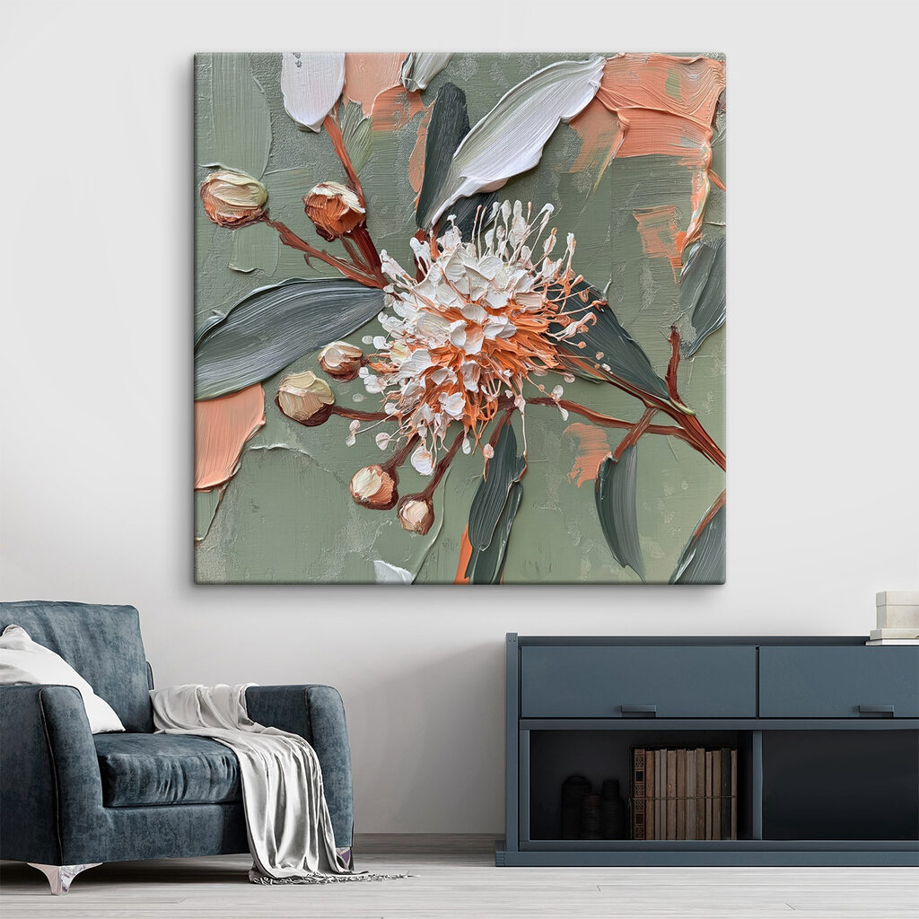 Flor em pinceladas grossas — interior 1