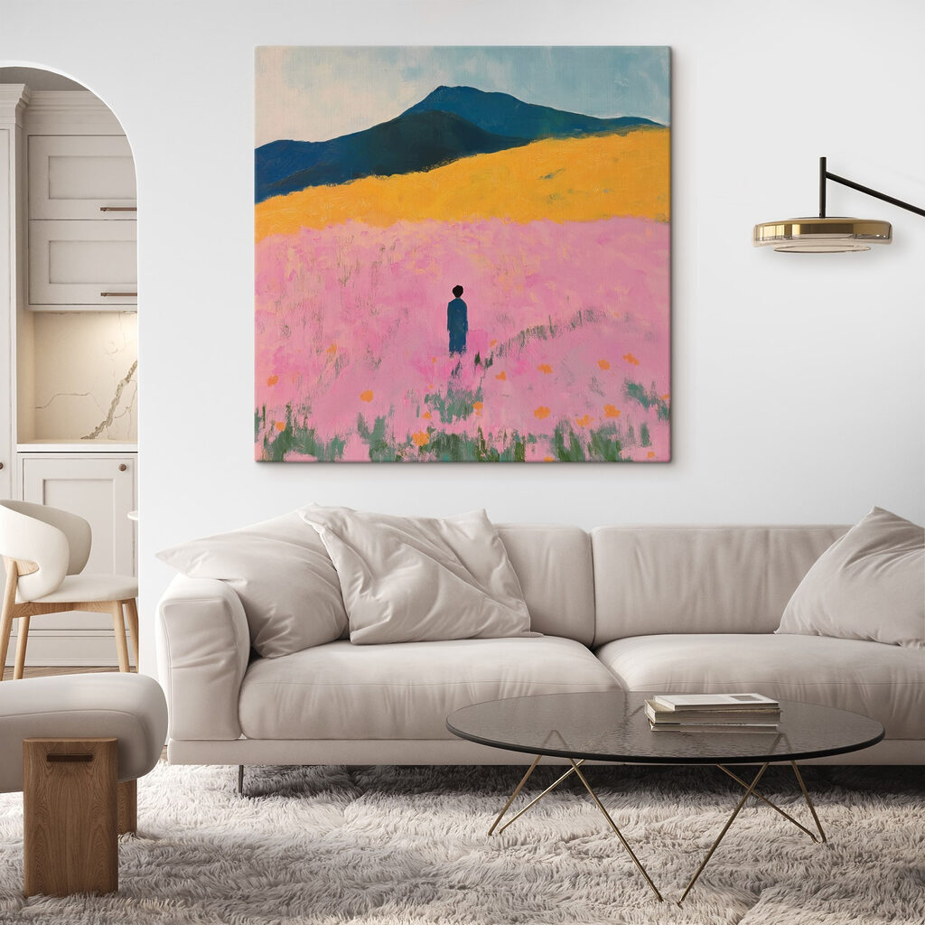 Só num campo rosa — interior 4