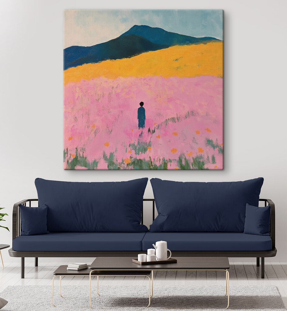 Só num campo rosa — interior 3