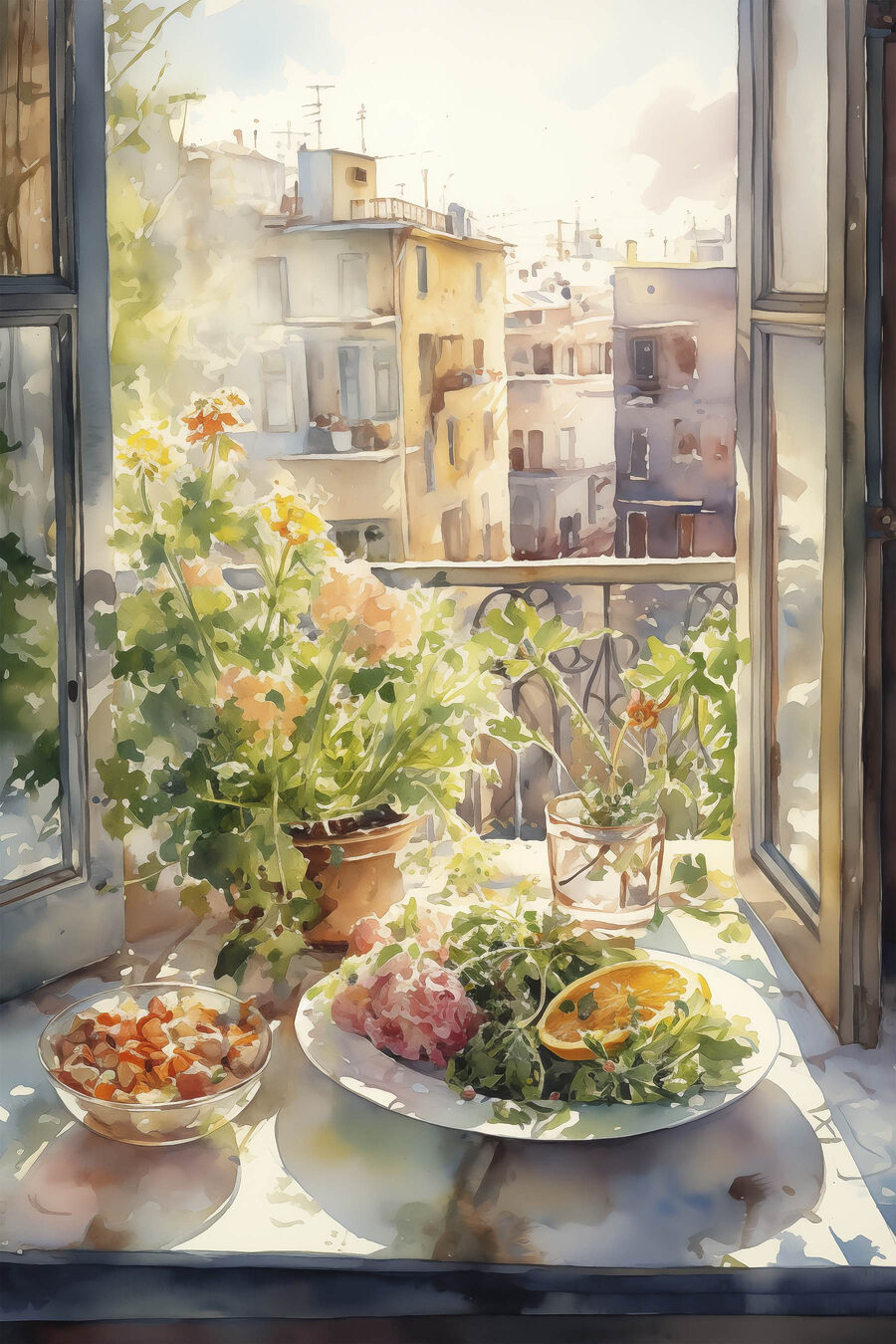 Almoço junto à varanda — design completo
