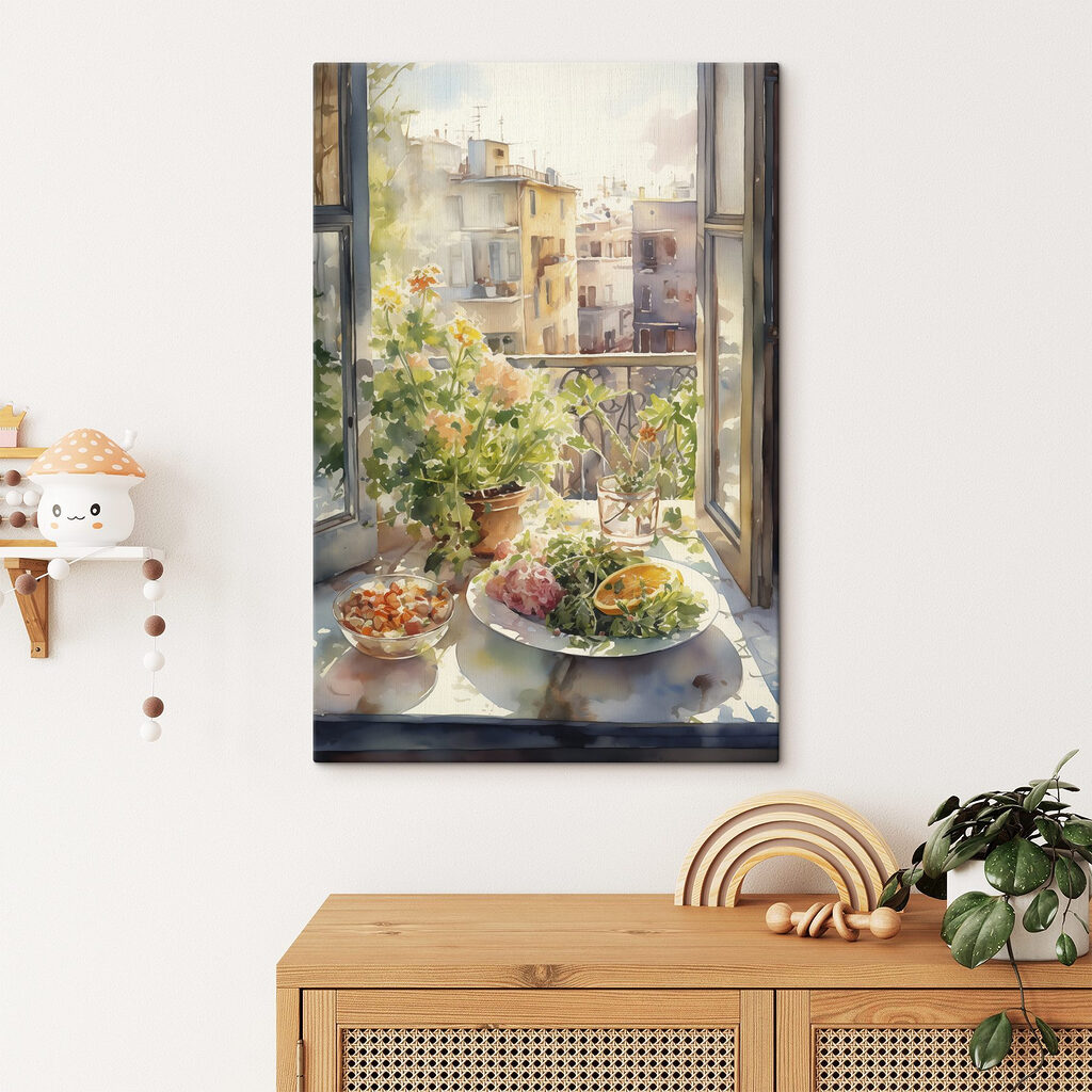 Almoço junto à varanda — interior 1