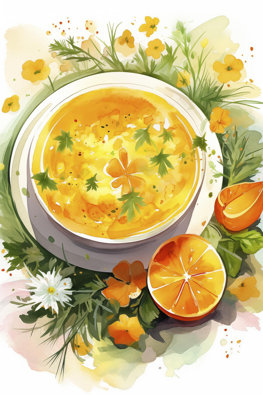 Sopa entre flores — design completo