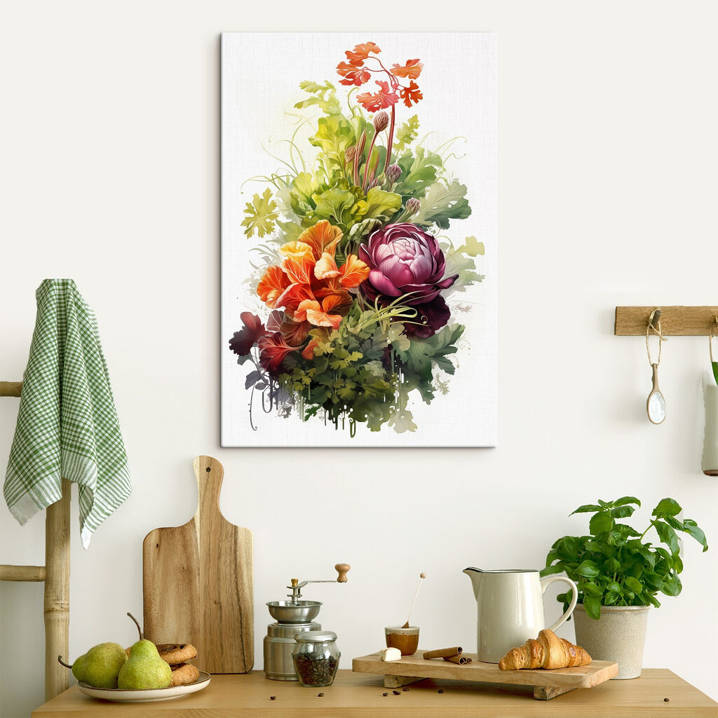 Couve-roxa entre flores — interior 2