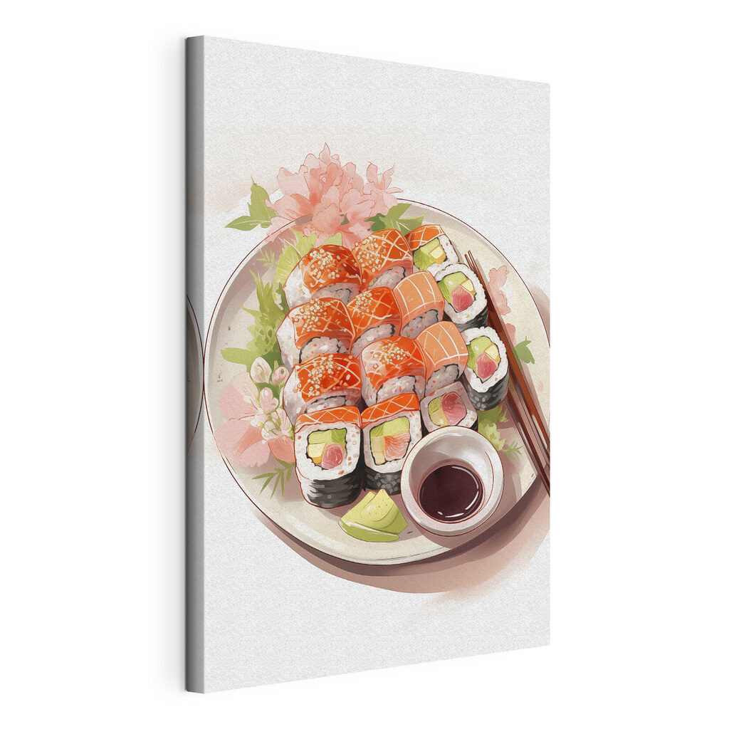 Sushi com flor cor-de-rosa — vista do produto