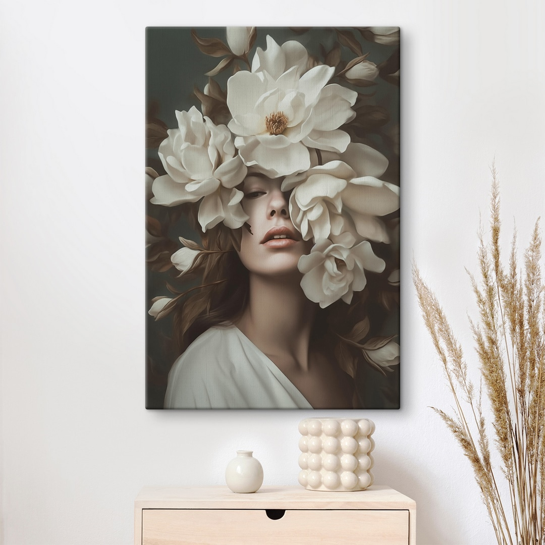 Flores brancas como véu — interior 1
