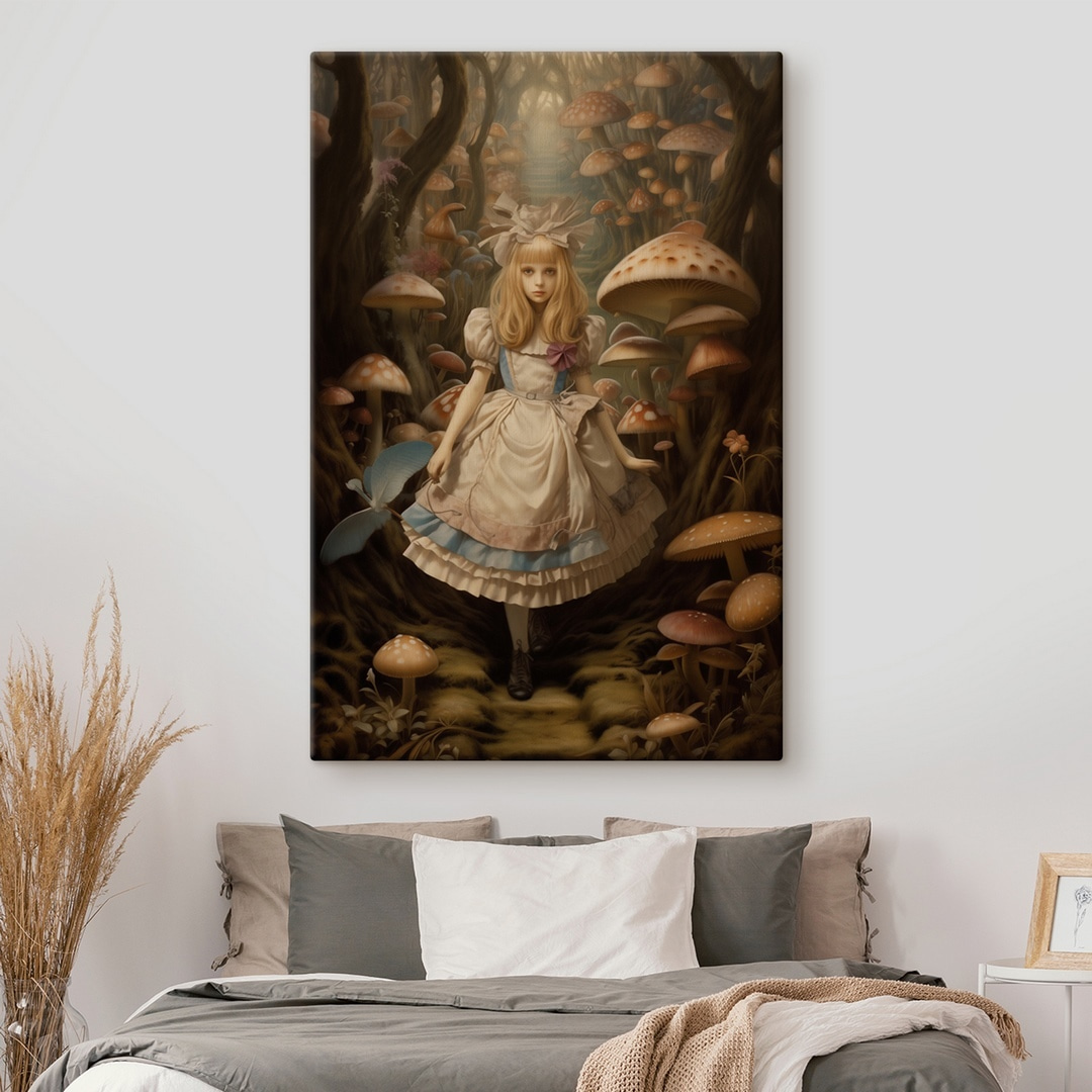 Menina entre cogumelos — interior 1