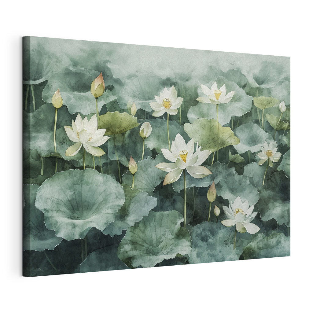 Lótus em aguarela escura — vista do produto