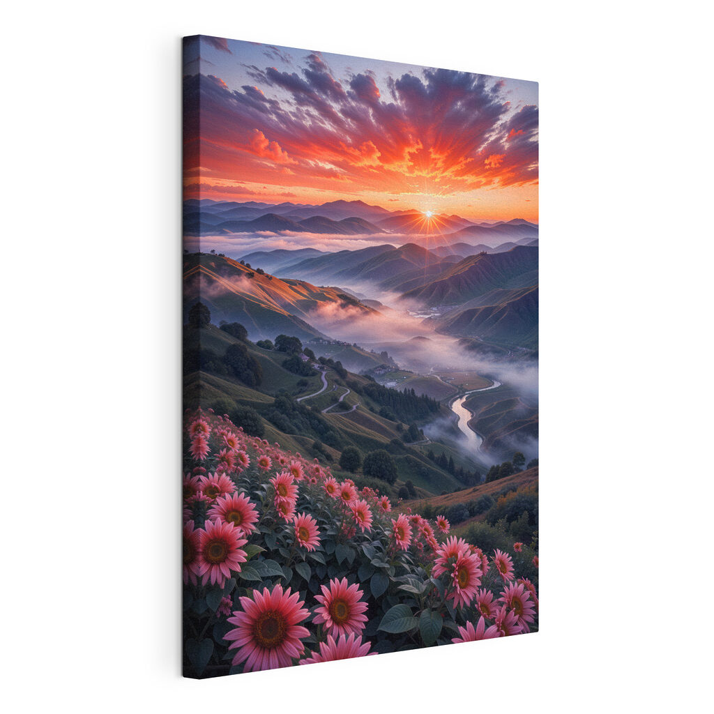 Flores sobre o vale — vista do produto
