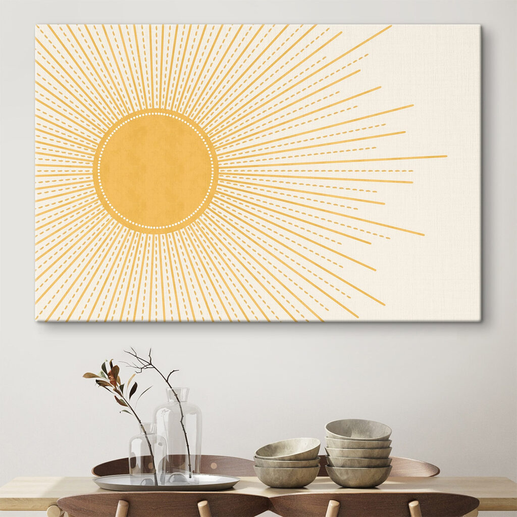 Sol com raios pontilhados — interior 2