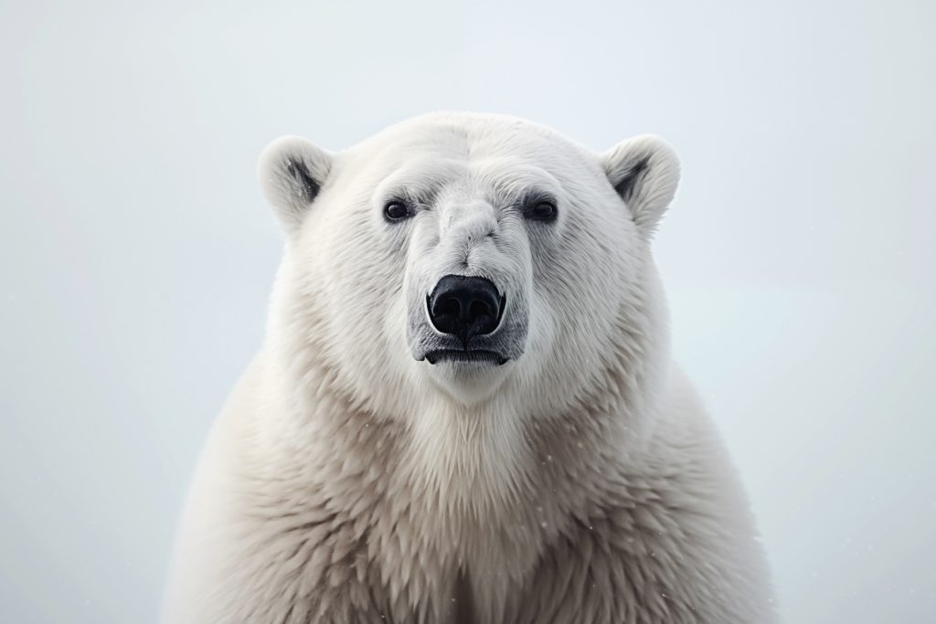 Urso-polar em silêncio azul — design completo