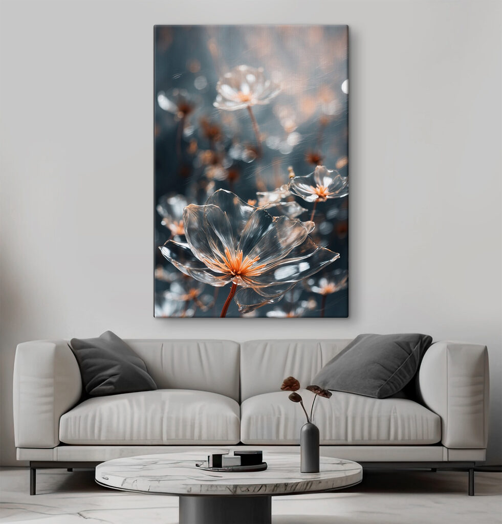 Flores com gotas luminosas — interior 3