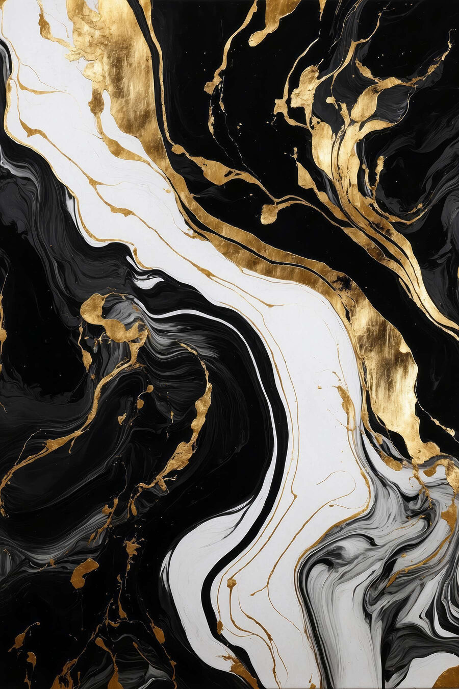 Veios brancos sobre preto — design completo