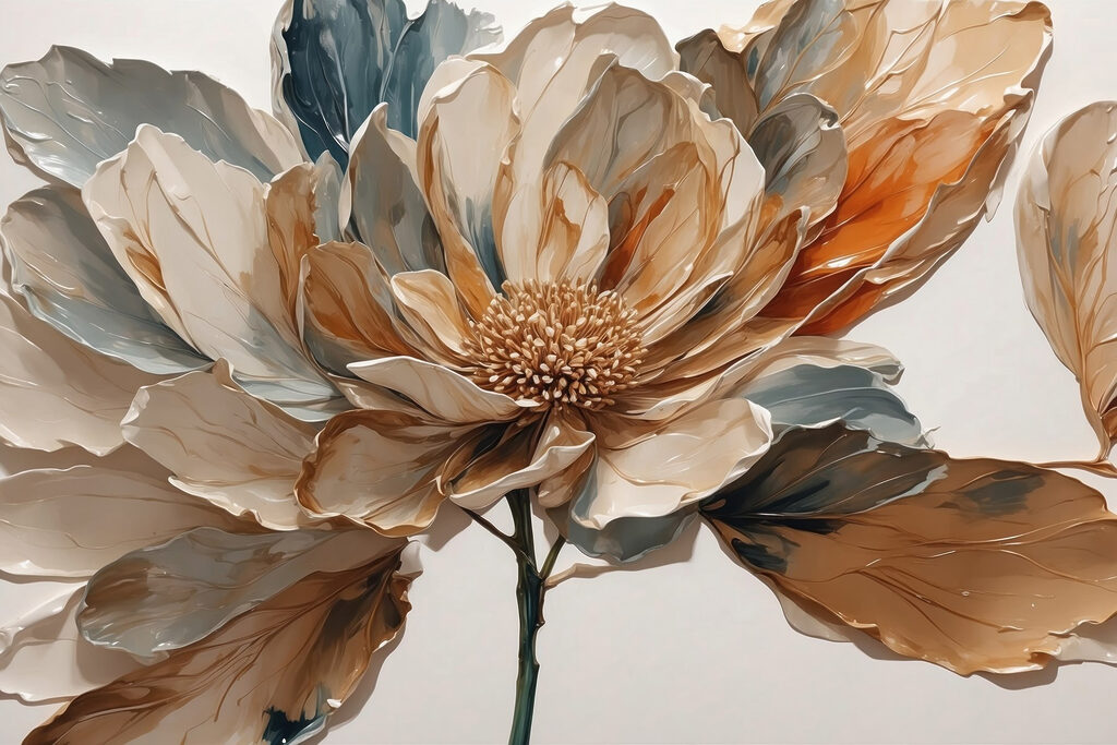 Flor em tons terrosos — design completo