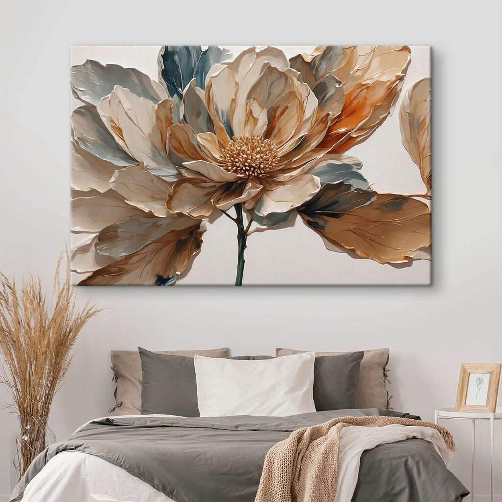 Flor em tons terrosos — interior 1