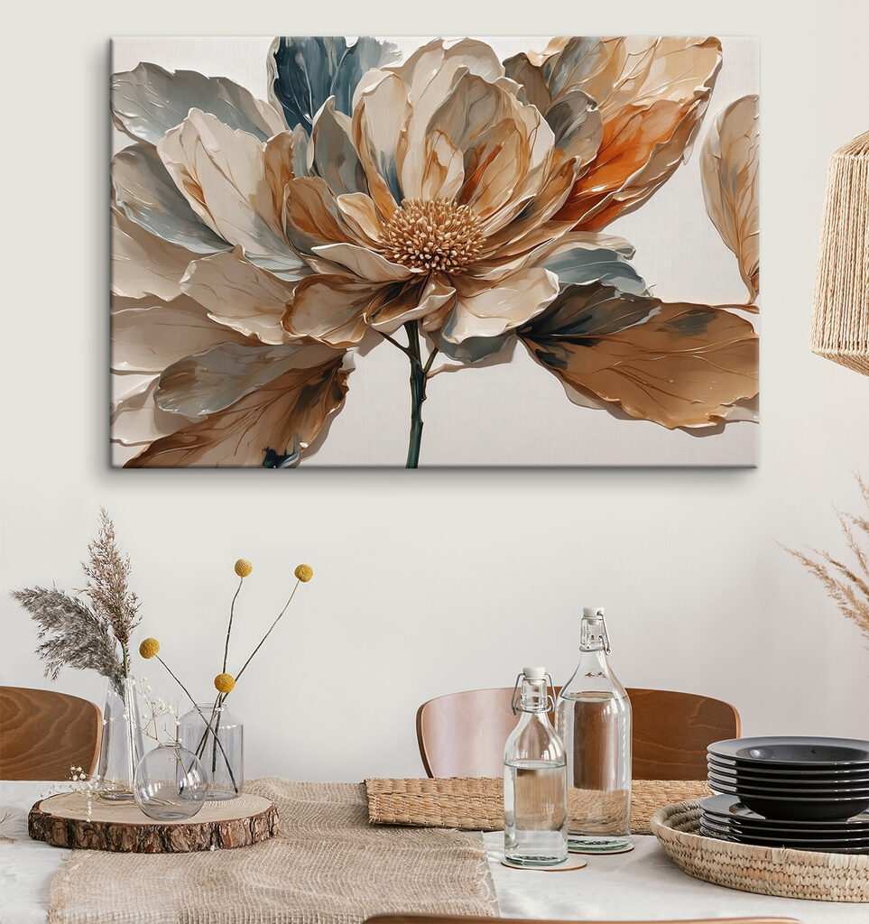 Flor em tons terrosos — interior 3