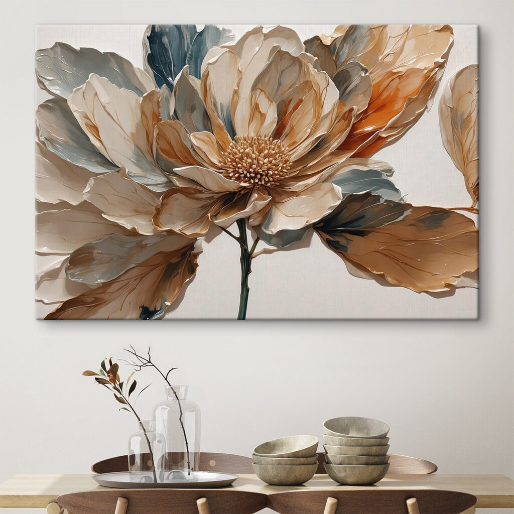 Flor em tons terrosos — interior 4