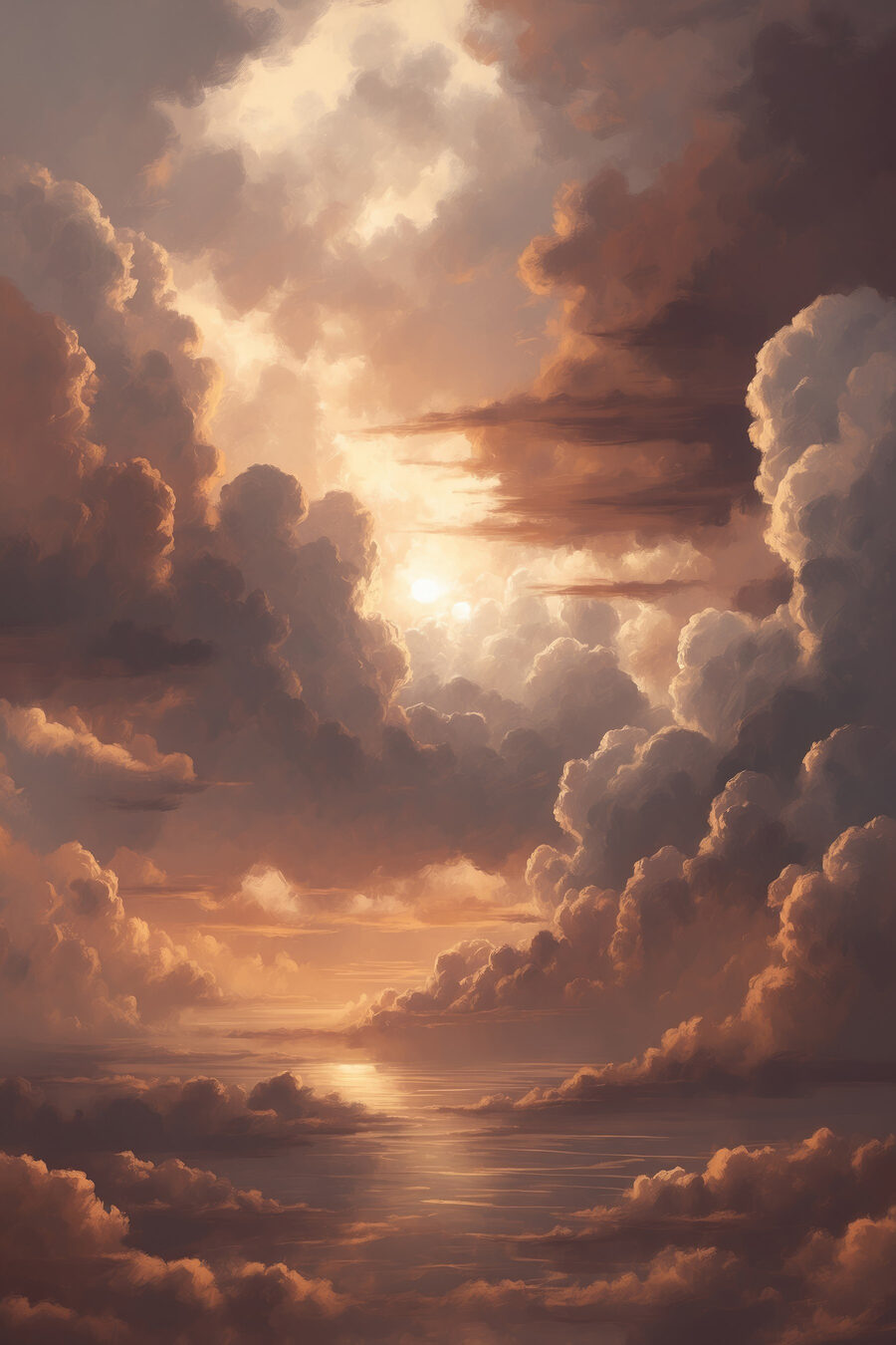 Céu dourado ao entardecer — design completo