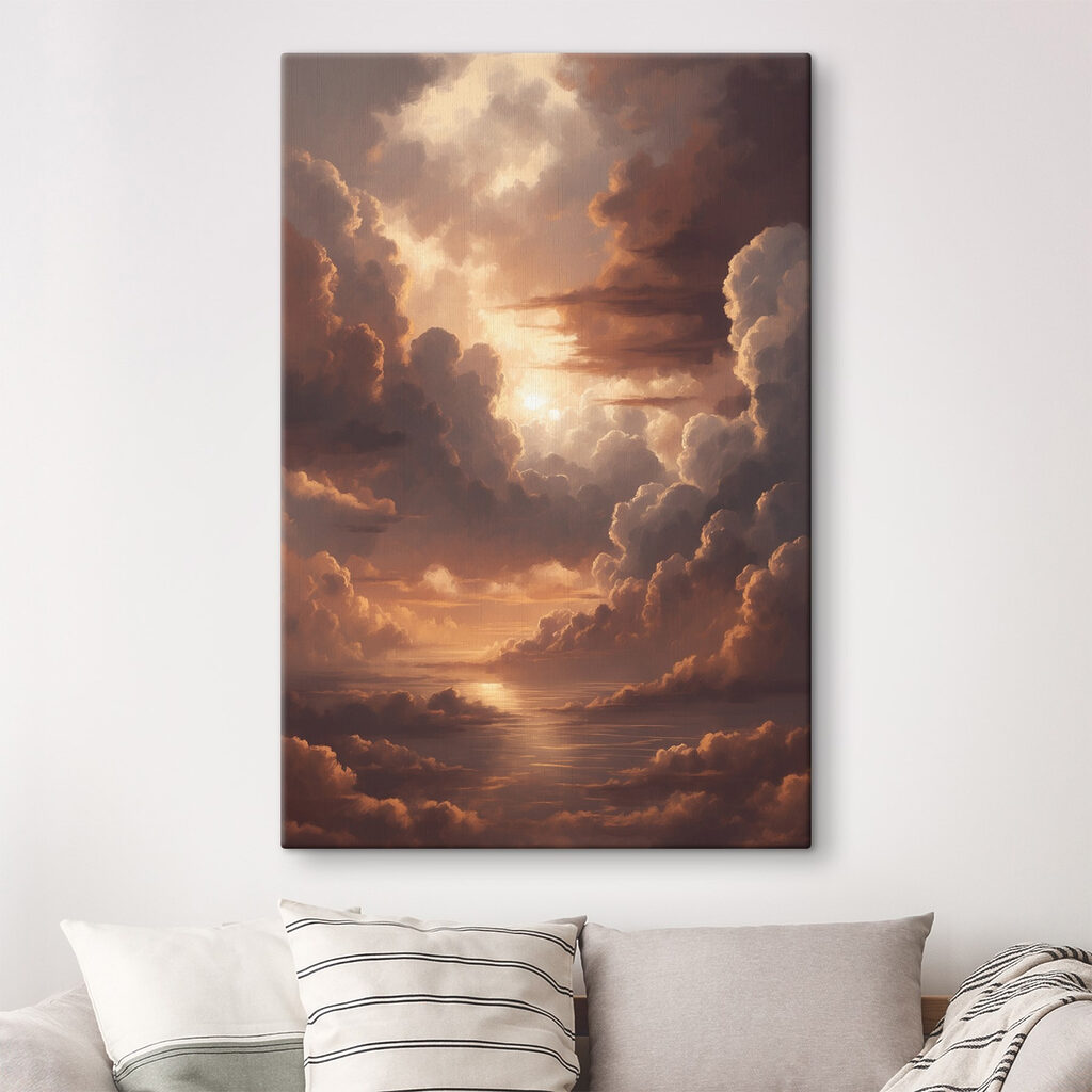 Céu dourado ao entardecer — interior 2