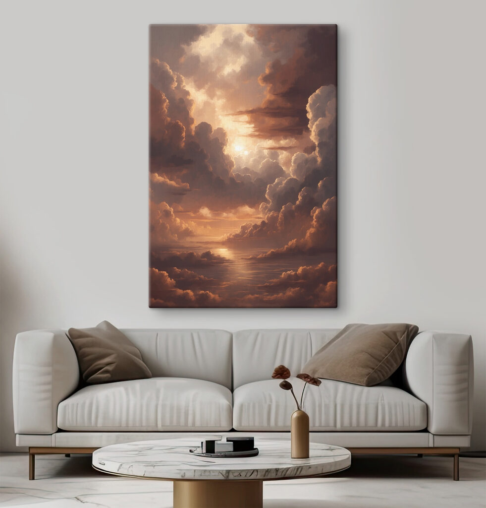 Céu dourado ao entardecer — interior 3