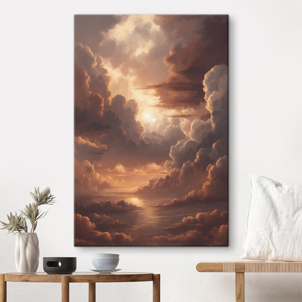 Céu dourado ao entardecer — interior 1
