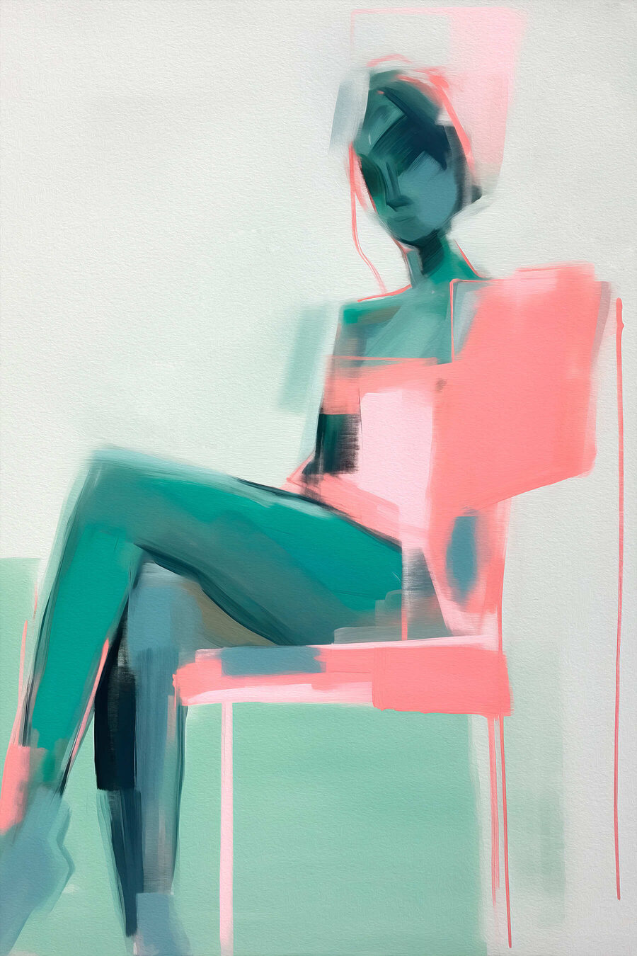 Figura em rosa-menta — design completo