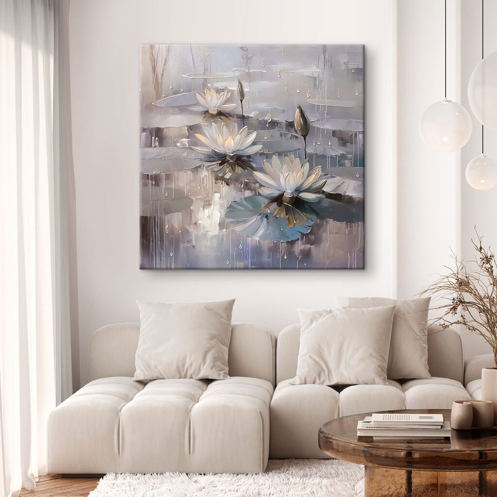 Nenúfares brancos, reflexos cinzentos — interior 1
