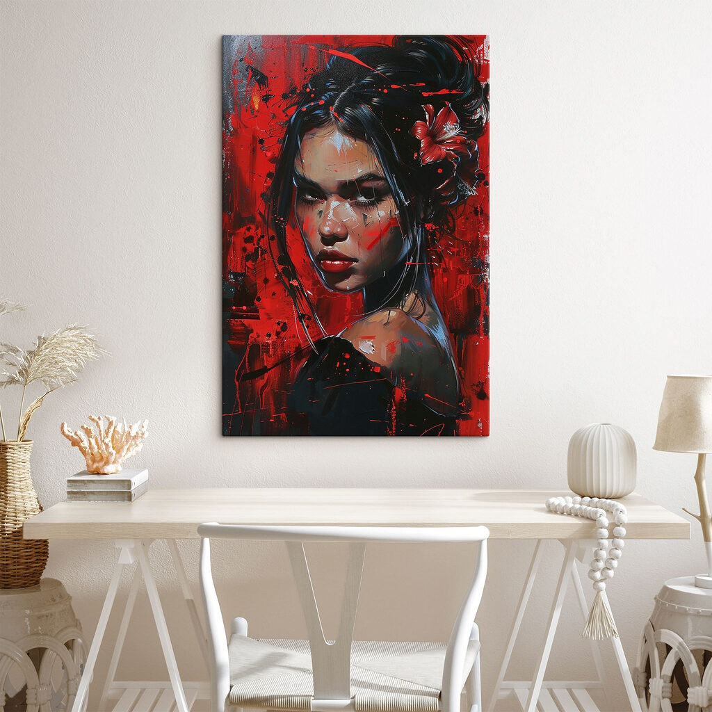 Olhar em vermelho — interior 1